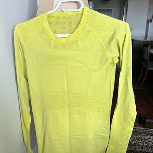 Lululemon Athletica Yellow Crewneck Top